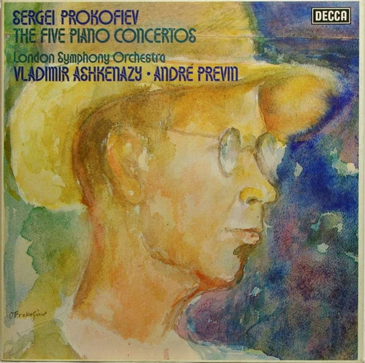 Sergei Prokofiev, London Symphony Orchestra, Vladimir Ashkenazy • André Previn : The Five Piano Concertos  (3xLP + Box)