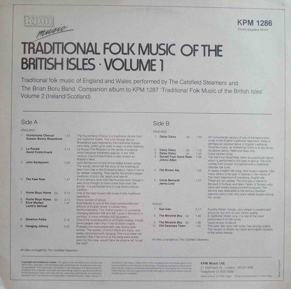 The Amazing Catsfield Steamers And The Brian Boru Ceili Band : Traditional Folk Music Of The British Isles Volume 1 (LP)