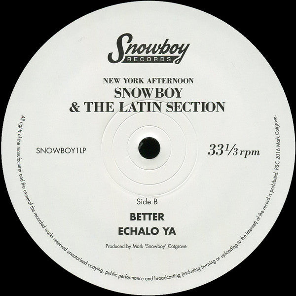 Snowboy & The Latin Section : New York Afternoon  (2xLP, Album)