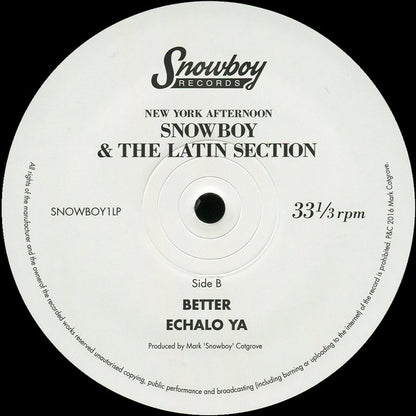 Snowboy & The Latin Section : New York Afternoon  (2xLP, Album)