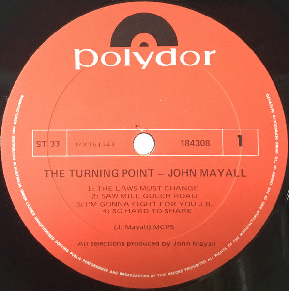 John Mayall : The Turning Point (LP, Album)