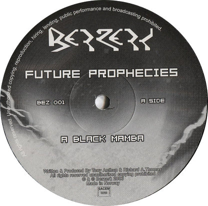Future Prophecies : Black Mamba / Humanoid Invasion (12", Promo)