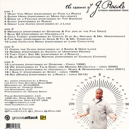 J. Rawls : The Essence Of J. Rawls (Fifteenth Anniversary Redux) (2xLP, RSD, Ltd, RE)
