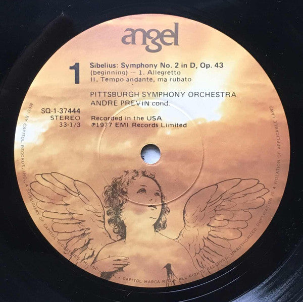 Jean Sibelius, André Previn, Pittsburgh Symphony Orchestra : Symphony No. 2 in D (LP, Quad)