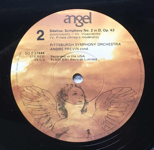 Jean Sibelius, André Previn, Pittsburgh Symphony Orchestra : Symphony No. 2 in D (LP, Quad)