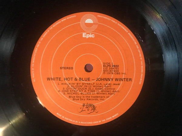 Johnny Winter : White, Hot & Blue (LP, Album)