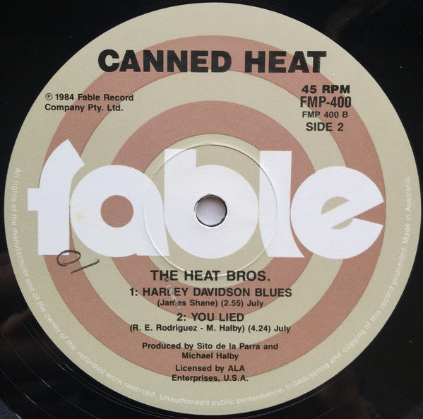 Canned Heat : The Heat Bros. (12", EP)