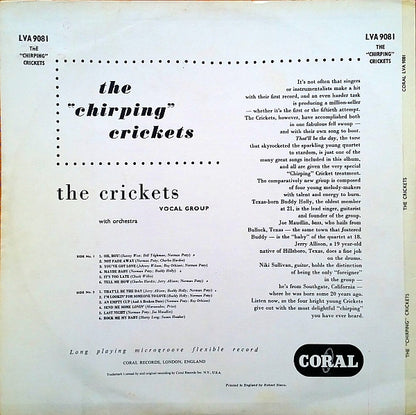 The Crickets (2) : The "Chirping" Crickets (LP, Album, Mono, RE, RP, Cov)