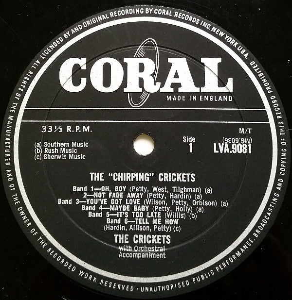 The Crickets (2) : The "Chirping" Crickets (LP, Album, Mono, RE, RP, Cov)