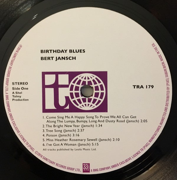 Bert Jansch : Birthday Blues (LP, Album, RE)