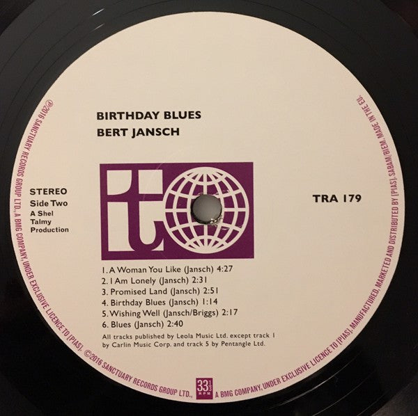 Bert Jansch : Birthday Blues (LP, Album, RE)