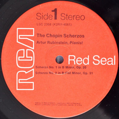 Frédéric Chopin, Arthur Rubinstein : The Chopin Scherzos  (LP, RE)
