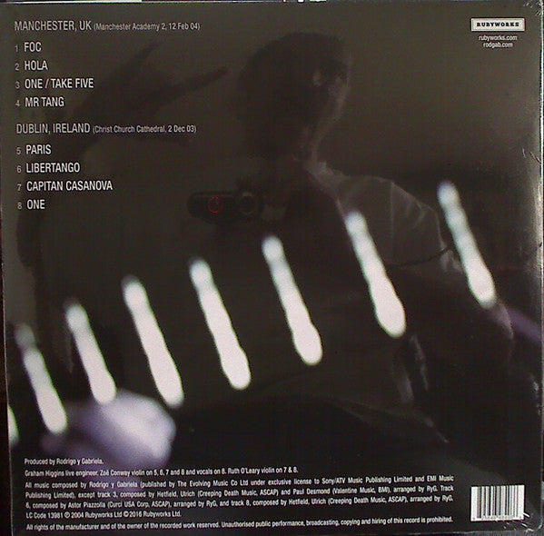 Rodrigo Y Gabriela : Live Manchester And Dublin (LP, Album, RE, 180)
