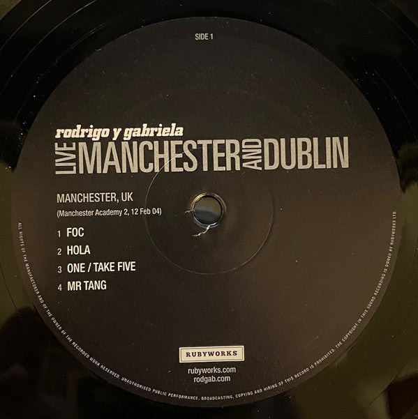 Rodrigo Y Gabriela : Live Manchester And Dublin (LP, Album, RE, 180)
