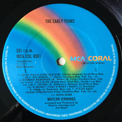 Waylon Jennings : The Early Years (LP, Comp)