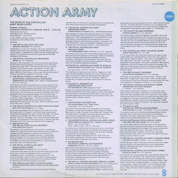 The Band Of The Australian Army Band Corps : Action Army (LP, Album, Club)