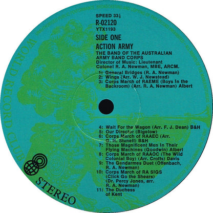 The Band Of The Australian Army Band Corps : Action Army (LP, Album, Club)