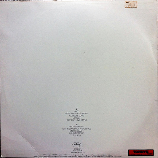 Southside Johnny & The Asbury Jukes : Love Is A Sacrifice (LP, Album)