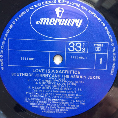 Southside Johnny & The Asbury Jukes : Love Is A Sacrifice (LP, Album)