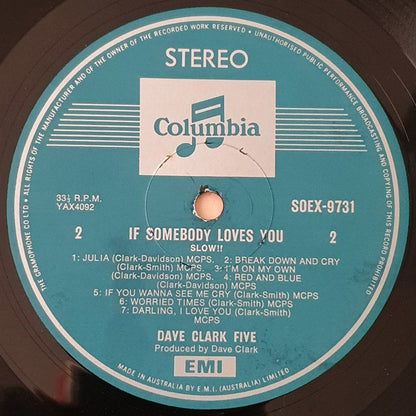 The Dave Clark Five : If Somebody Loves You (LP)