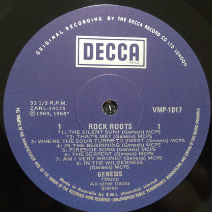 Genesis : Rock Roots (LP, Album, Mono, RE)
