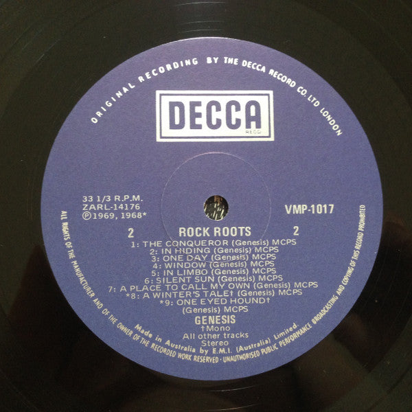 Genesis : Rock Roots (LP, Album, Mono, RE)