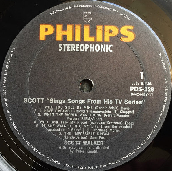Scott Walker : Scott - Scott Walker Sings Songs From His T.V. Series (LP, Album, Non)