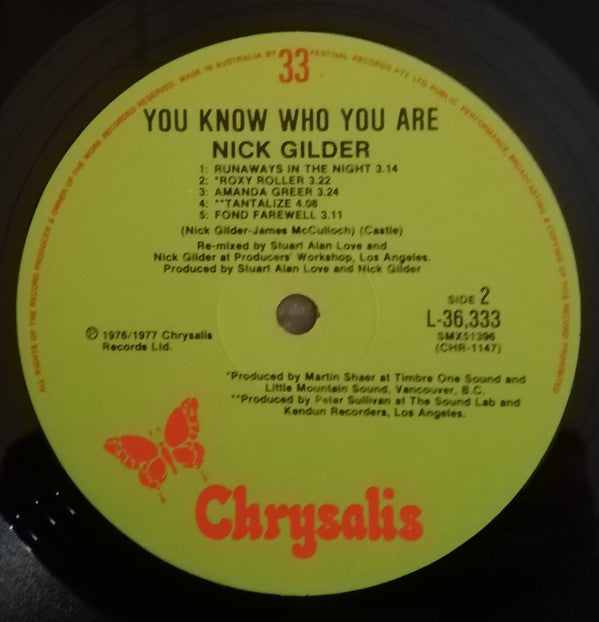 Nick Gilder : You Know Who You Are (LP, Album)
