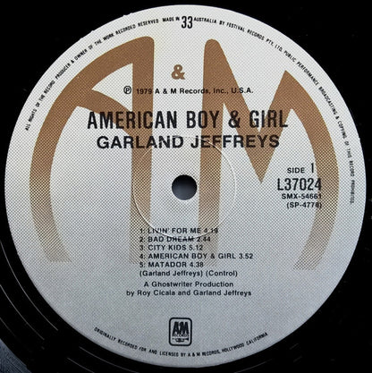 Garland Jeffreys : American Boy & Girl (LP, Album)