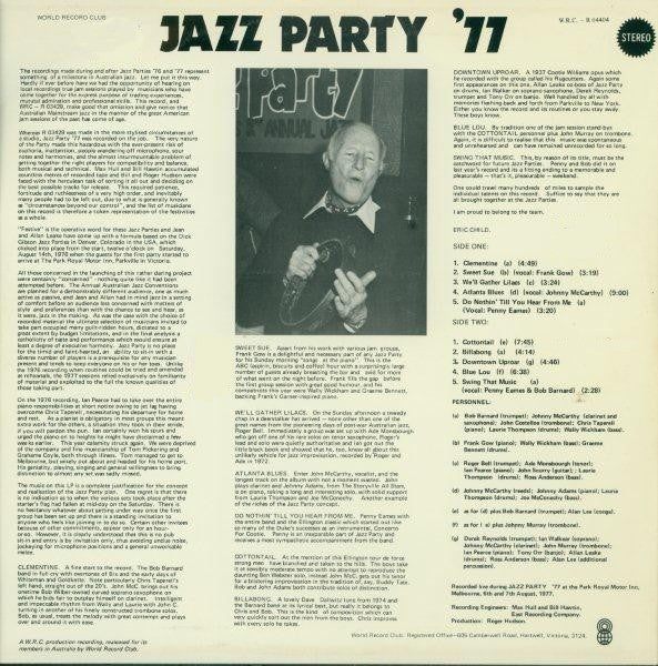 Various : Jazz Party '77 (LP, Album, Club)