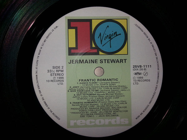 Jermaine Stewart : Frantic Romantic (LP, Album)