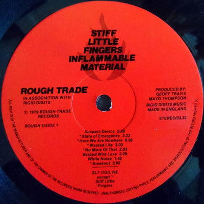 Stiff Little Fingers : Inflammable Material (LP, Album, Imm)