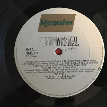 Mental As Anything : Fundamental As Anything (LP, Album)