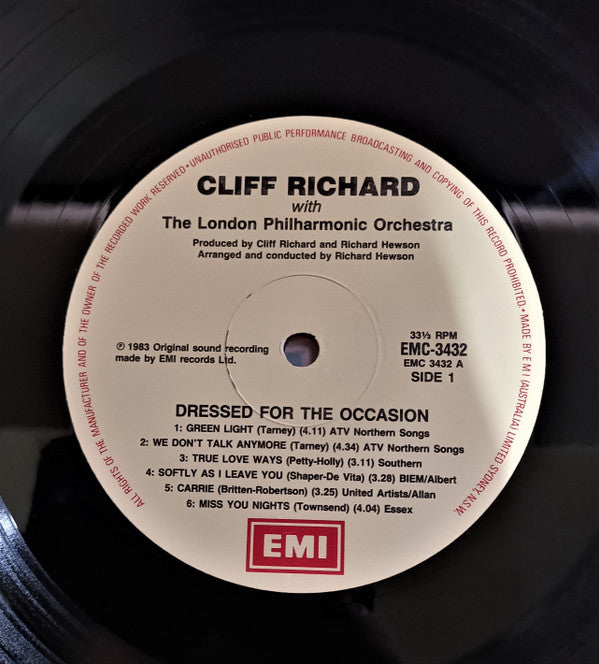 Cliff Richard With London Philharmonic Orchestra : Dressed For The Occasion (LP, Album)