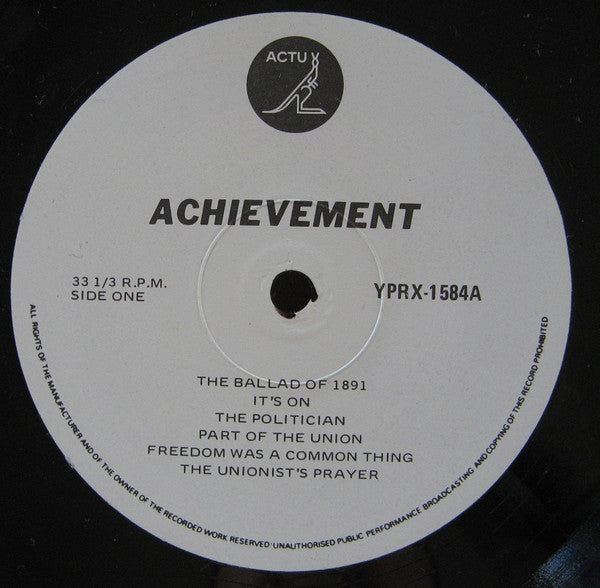 Various : ACTU Achievement (LP, Album)
