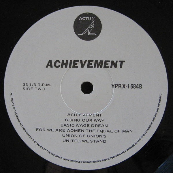 Various : ACTU Achievement (LP, Album)