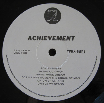 Various : ACTU Achievement (LP, Album)