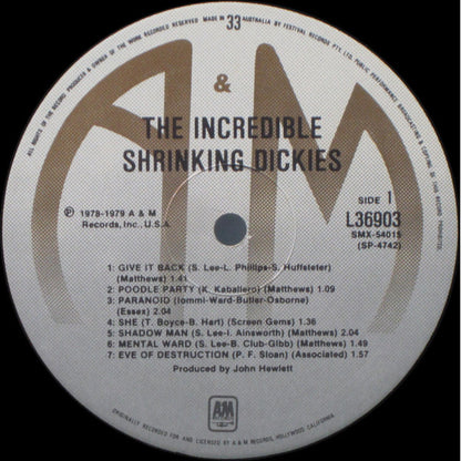 The Dickies : The Incredible Shrinking Dickies (LP, Album)