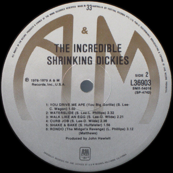 The Dickies : The Incredible Shrinking Dickies (LP, Album)