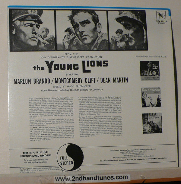Hugo Friedhofer : The Young Lions (The Sound Track Album) (LP, Album, RE)