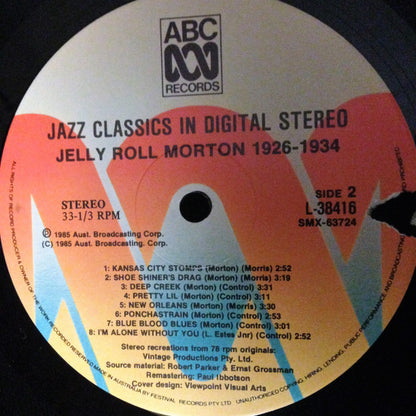 Jelly Roll Morton : Great Original Performances 1926-1934 (LP, Comp, RM)