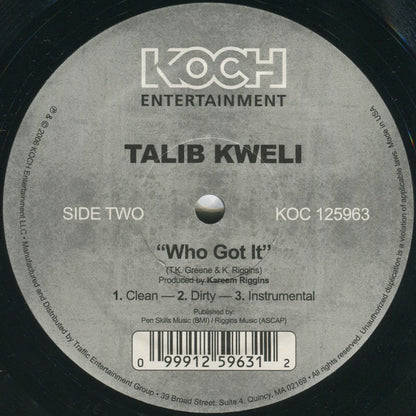 Talib Kweli : Fly That Knot / Who Got It (12")