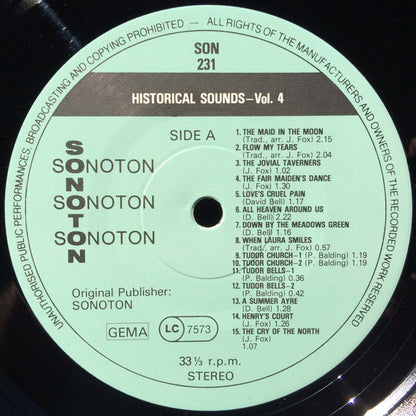 John Fox (2) : Historical Sounds Vol. 4 (LP)