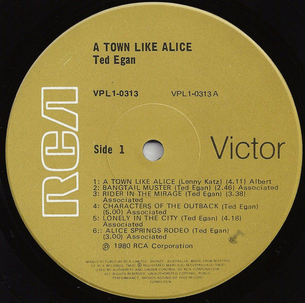 Ted Egan : A Town Like Alice (LP, Album)