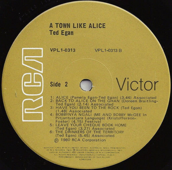 Ted Egan : A Town Like Alice (LP, Album)