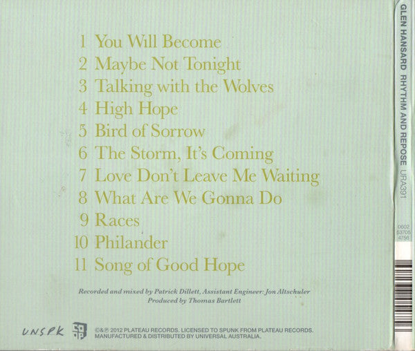 Glen Hansard : Rhythm And Repose (CD, Album, Dig)