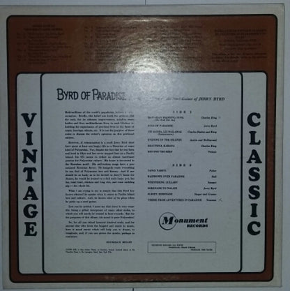 Jerry Byrd : Steel Guitar Vinatage Classic Number 5 - Byrd Of Paradise (LP, Album)