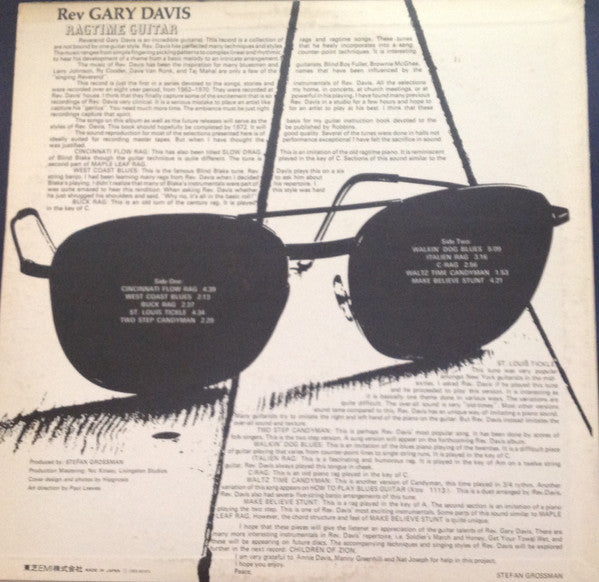 Rev. Gary Davis : Ragtime Guitar (LP, Album)