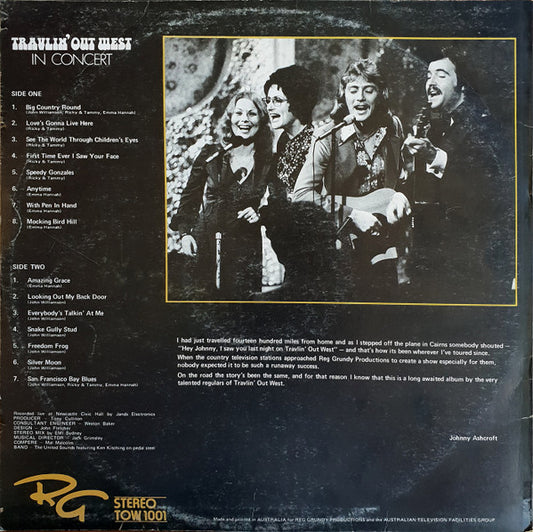 John Williamson, Emma Hannah, Ricky And Tammy : Travlin' Out West In Concert (LP, Album)