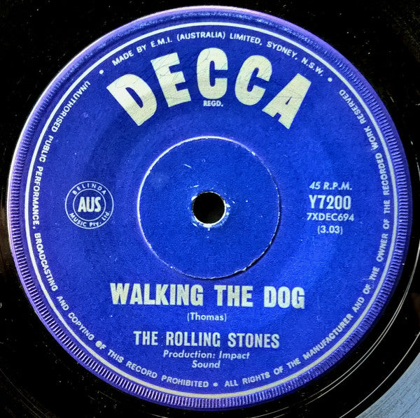 The Rolling Stones : Under The Boardwalk (7", Single, Lig)